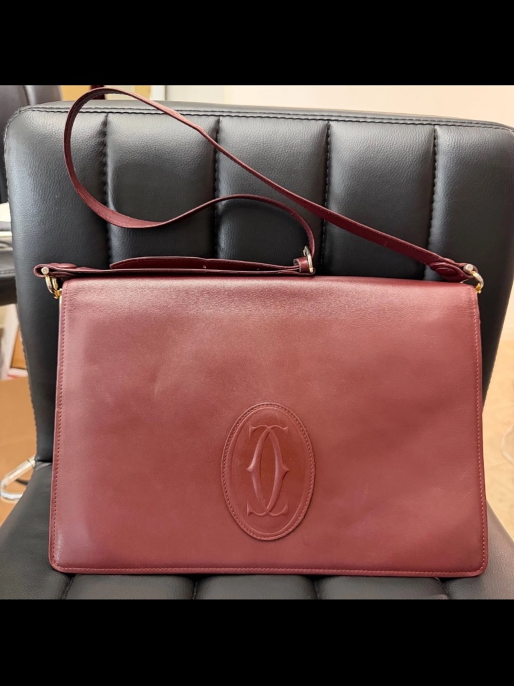 Cartier Vintage Bordeaux Shoulder Bag